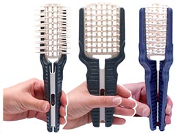 hairflex hairbrush is flexible and can be 3 brushes in one