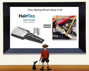 HairFlex Styling Brush replaces all these hair brushes